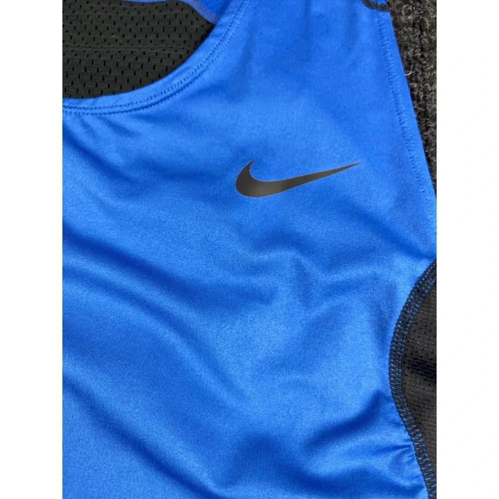 Nike Pro Combat Dri-FIT Compression Tank Top Mens XXL Blue Grey Sleeveless Shirt